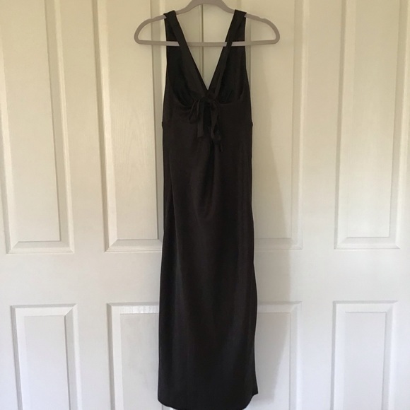 Third Form Elegant Black Satin Sleeveless bias midi Dress Australia Sz 8 - Picture 4 of 7
